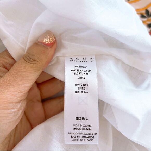 Agua by Agua Bendita Hortensia Pleated Floral Cotton Maxi Dress - Picture 12 of 14